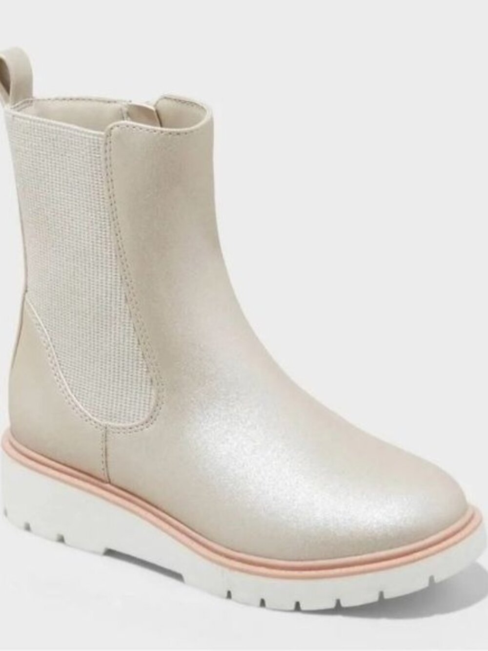 NEW art class Kids' Laurel Chelsea Boots - Light Gold - Size 4